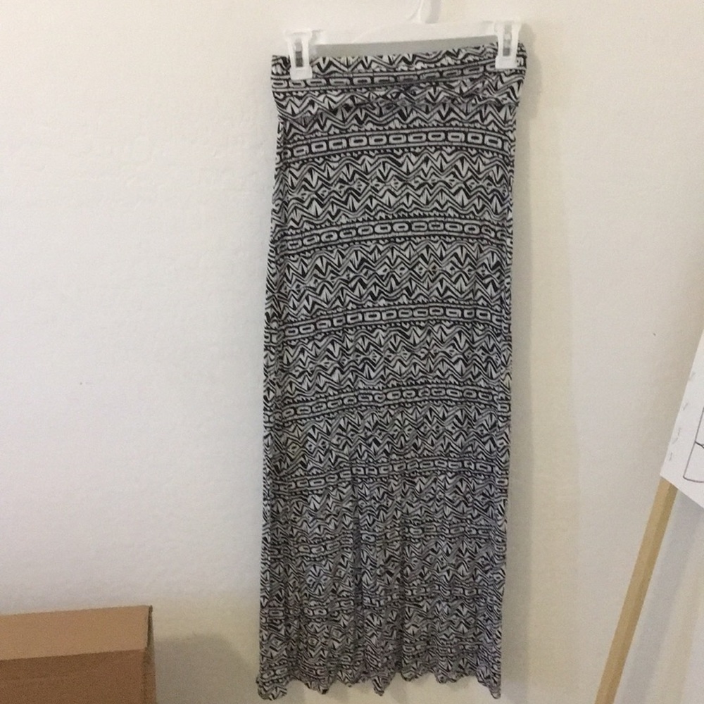 White and black skirt